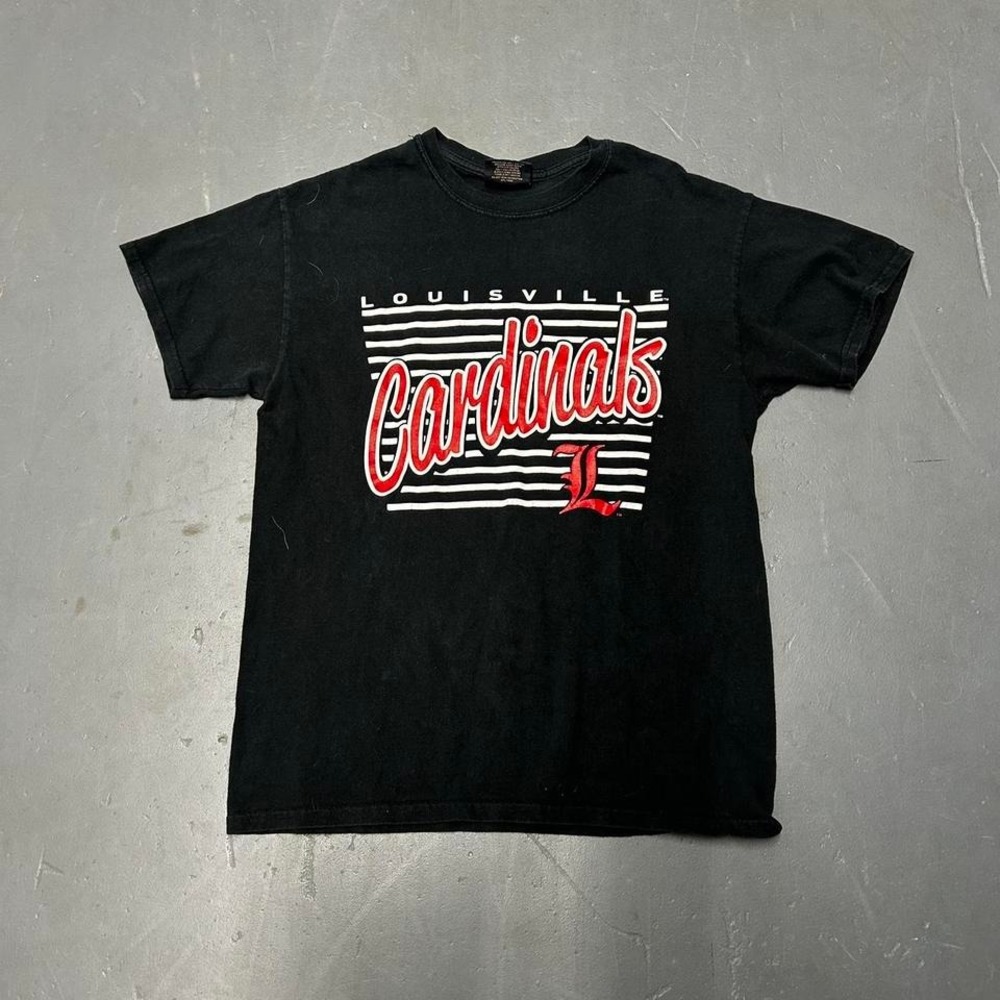 Vintage y2k Louisville Cardinals big print graphic college tee shirt tshirt